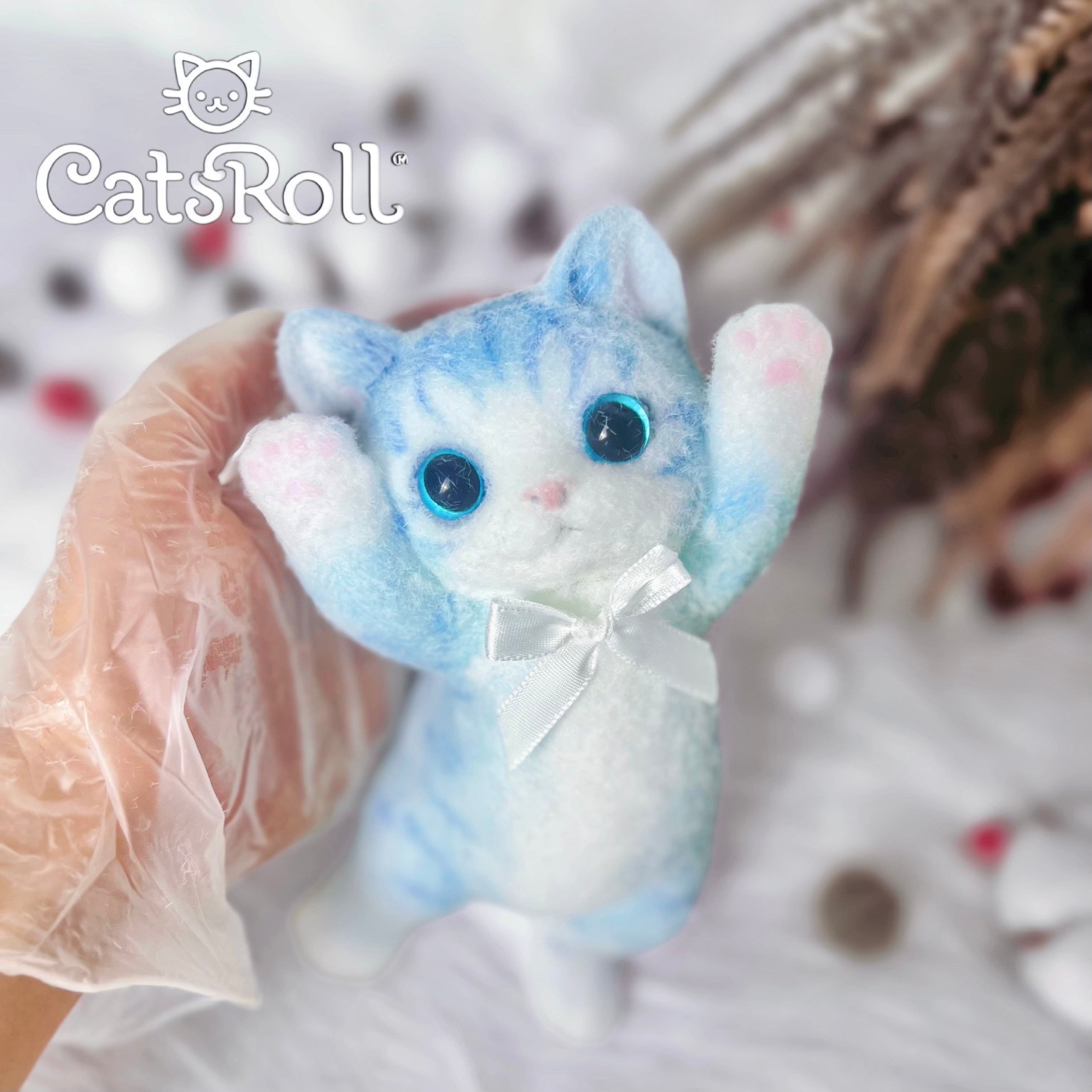 Taba Naughty Blue Cat Squishy Squeeze Toy