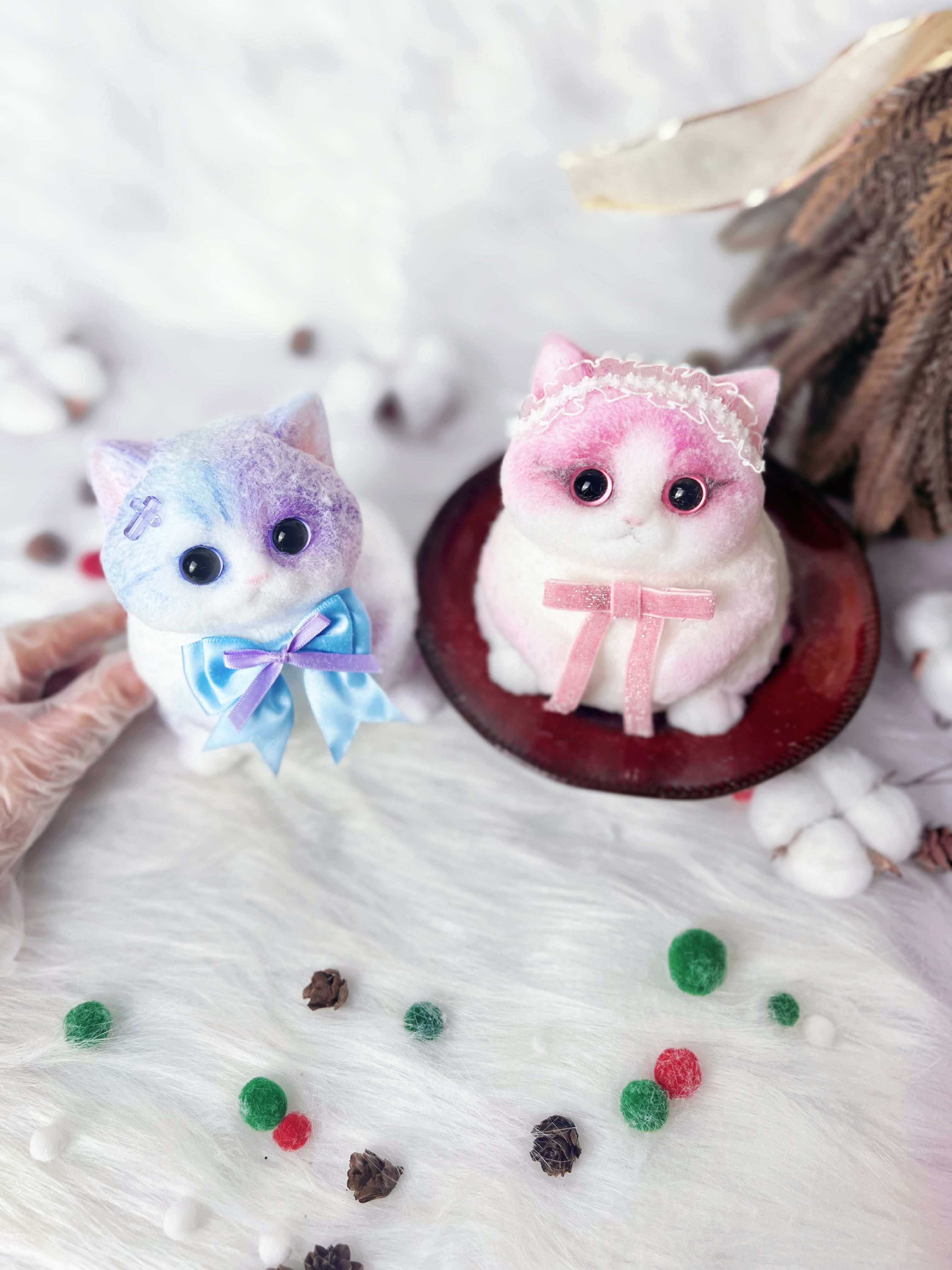 Taba Barbie kitty and heterochromatic cats Squishy Squeeze Toys